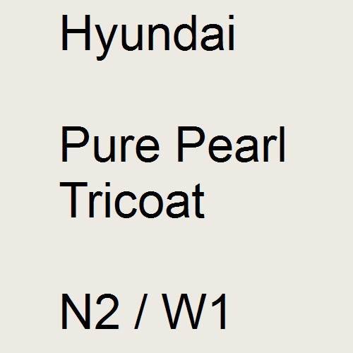 Hyundai, Pure Pearl Tricoat, N2 / W1.